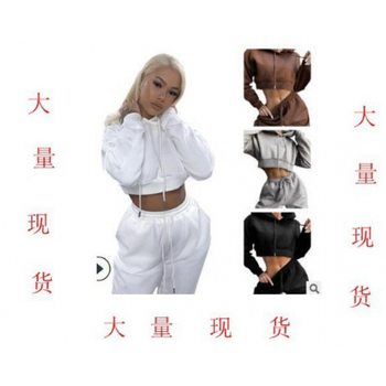 A large number of in stock 2021 cross-border sports and leisure suit women's foreign trade Asian horse fast selling wish European and American plus size two-piece set