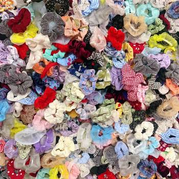 Yao Xin processing fashion mix and match large intestine hair ring various styles Joker ball hair rope stall supply wholesale women