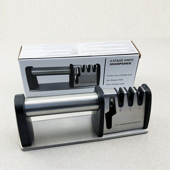 Amazon four-in-one knife sharpener household quick manual knife sharpener multifunctional scissors grindstone kitchen tool