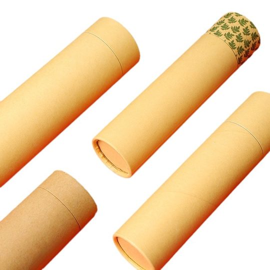 Kraft paper red wine scented tea round paper tube tea paper jar sealed moisture-proof paper jar sandalwood round paper tube packaging