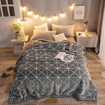 Foreign Trade Cross-border Raschel Blanket Thickened Blanket Quilt Cover Blanket Single and Double Cashmere Blanket Cloud Mink Nap Blanket