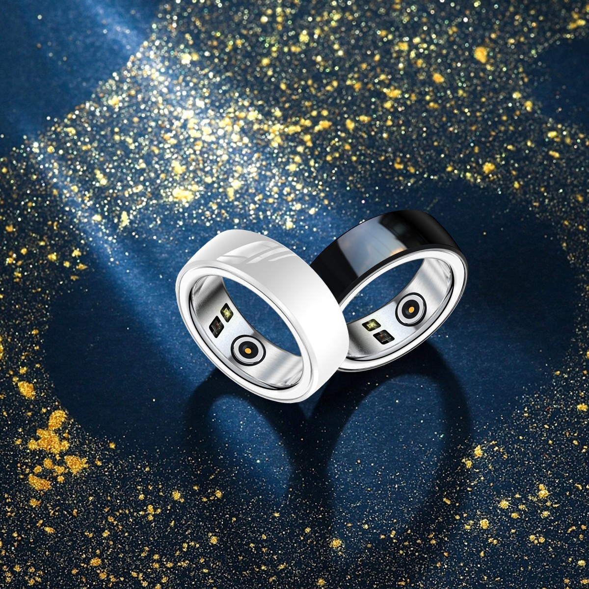 Huaqiang North Smart Ring Smart ringR2 European and American Couple Ring Simple Stainless Steel Heart Rate Sleep Monitoring