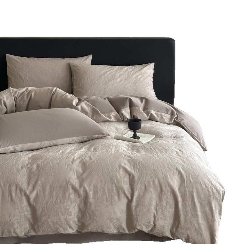 Four-Piece Set of Pure Cotton Xinjiang Long-Staple Cotton 2025 New Jacquard High-End Bed Bed Sheetss Three-Piece Bedding Set