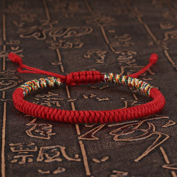 European and American Best-Selling Bracelets, Hand-Woven Diamond Knot Red Rope Bracelets, Ethnic Style Bracelets, Cross-Border E-Commerce Supply