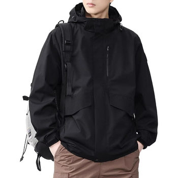 Outdoor Casual Brown Jacket Autum Jacket for Male and Female Students Couple 2025 New Windproof and Waterproof Jacket