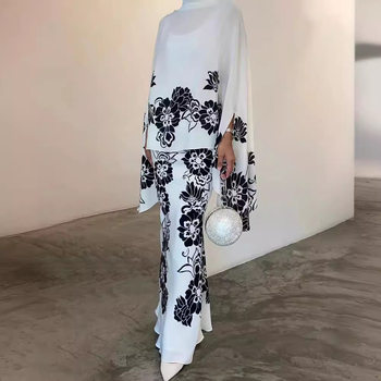 LF9809303 Amazon fashion printed loose suit