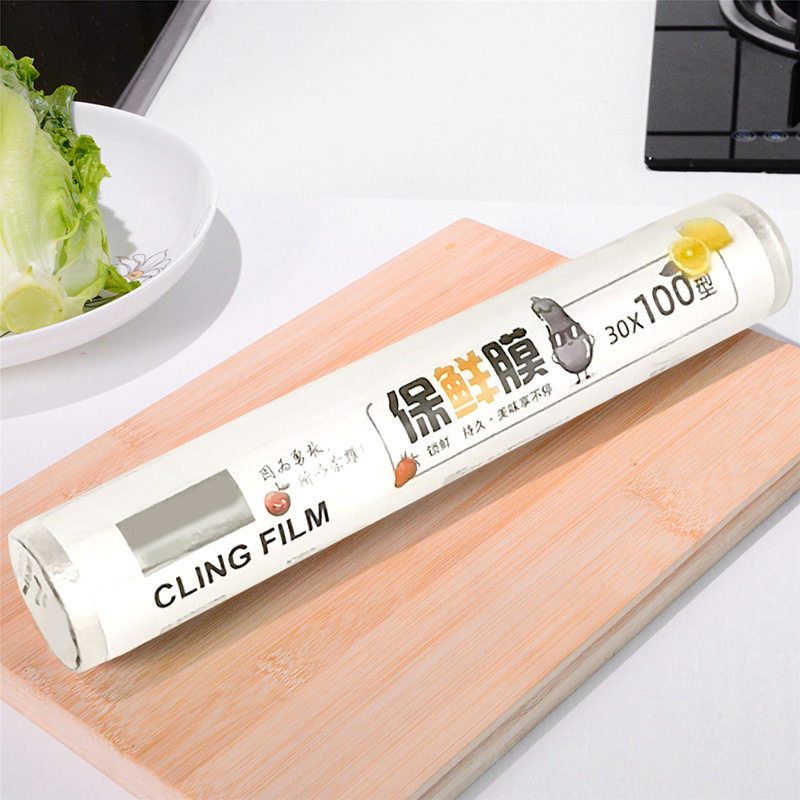 Disposable Food Cling Film Large Roll Body Shaping Film Kitchen Refrigerator Fruit Cling Film Plastic Film Takeaway Packaging Film