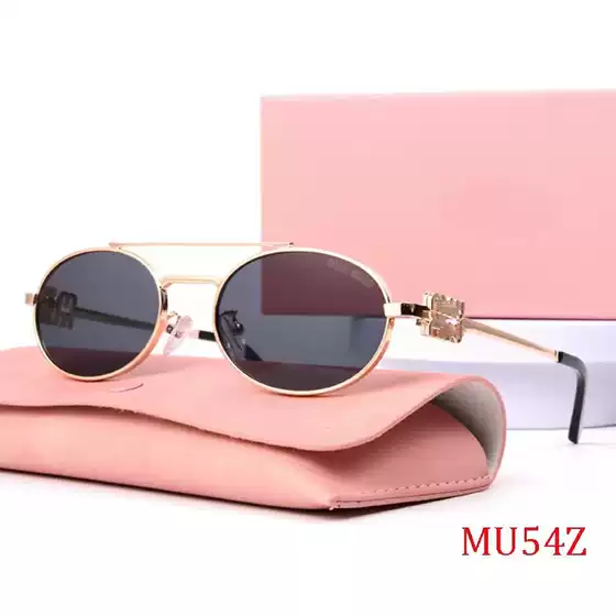 New Foreign Trade Miaojia Sunglasses Oval Ins High-End Retro Sunglasses Women's Fashion Wear Cross-Border Glasses