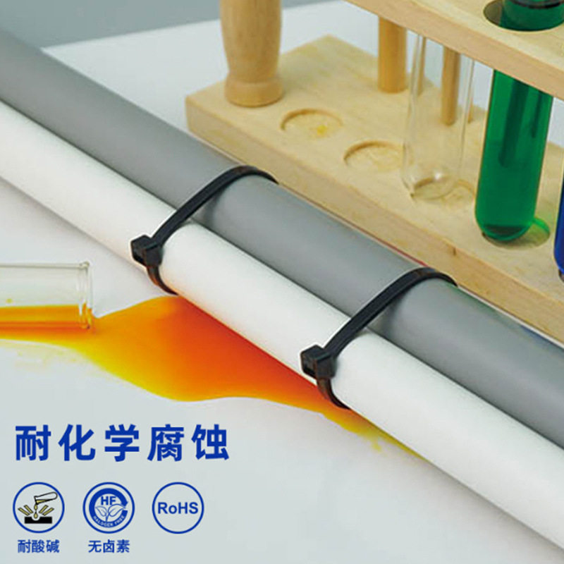 Black PP cable tie chemical corrosion resistant cable tie chemical special self-locking acid and alkali resistant PP cable tie belt wholesale