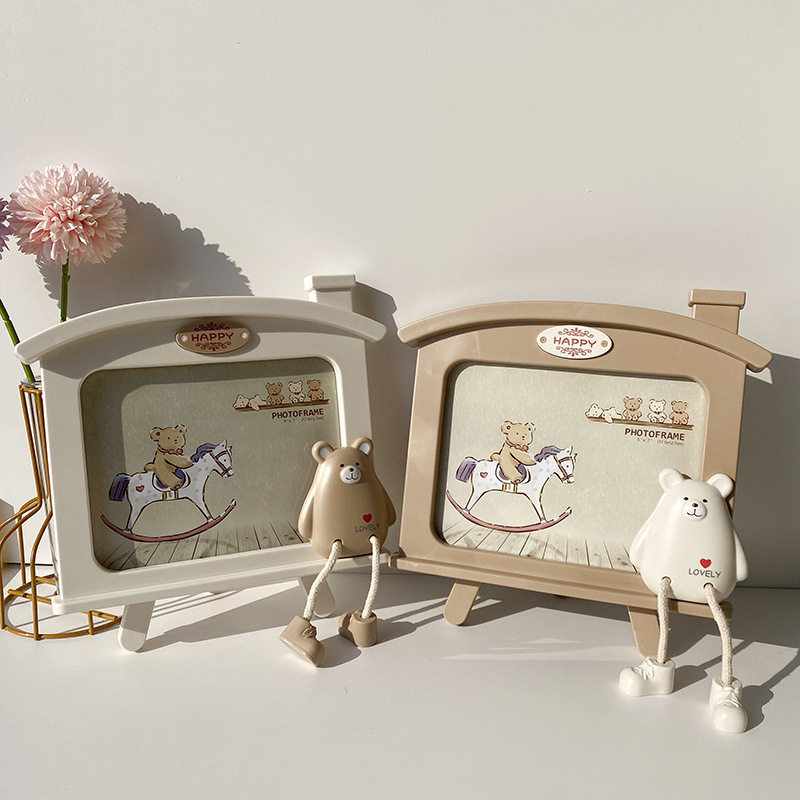 Nordic Creative Cartoon Cute Mouse 7-inch Photo Frame Simple Desktop Decoration Children's Student Photo Frame Set Table Wholesale