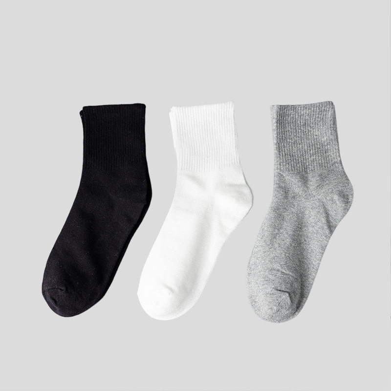 跨境诸暨运动袜透气女士白色船袜春夏季篮球长袜男士中筒袜子批发