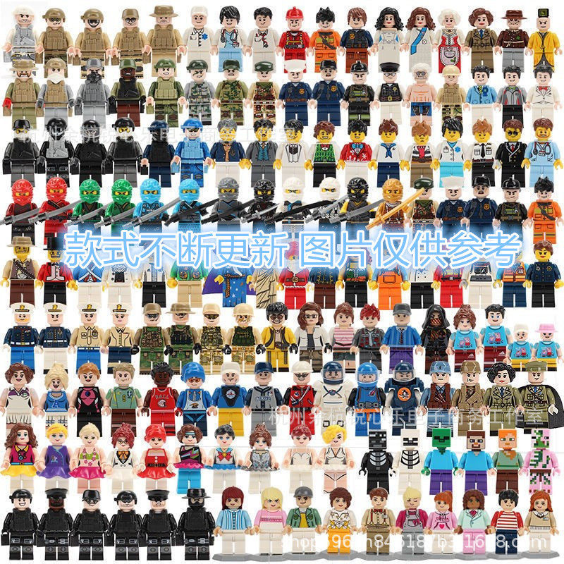 Сборка пазлов из мелких частиц совместима со строительными блоками Lego, минифигурами серии urban для мальчиков и детскими игрушками, которые продаются оптом Изображение 1