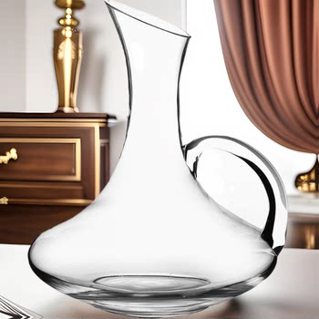 Wholesale Household European Style Decanter Crystal Glass Belt Decanter Red Wine Dispencer Red Wine Pot Red Wine Bottle