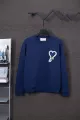 Sapphire blue [901 car seal round neck thickened style]
