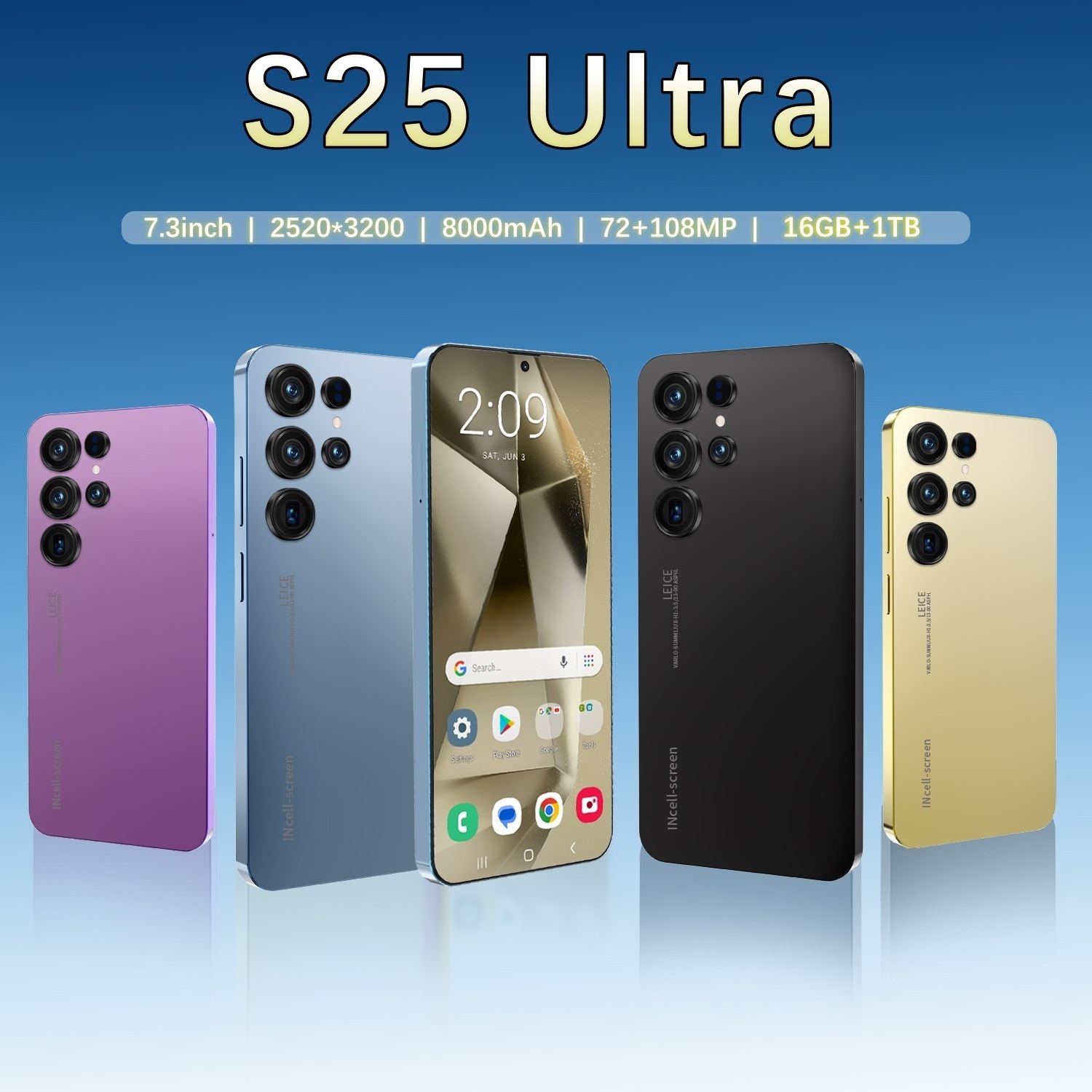 Cugo酷戈跨境智能手机S25 Ultra 一体机 7.3寸 安卓系统8.1(2+16)