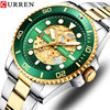 CURREN/Crane 8412 Steel Band Watch Simple Calendar Large Dial Business Watch Waterproof Boys Fashion