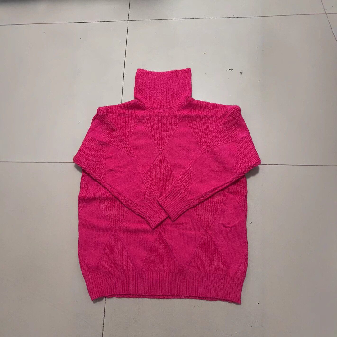 高领毛衣女士2025新款秋冬拼接加厚宽松外穿毛衣针织衫内搭打底衫