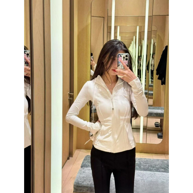 lulu original standard Define одежда для йоги куртка с капюшоном, дышащая спортивная одежда для фитнеса, весенне-осенняя женская Изображение 1