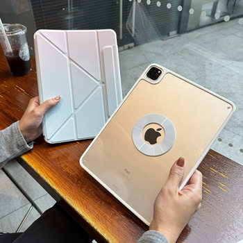 Suitable for Apple ipadpro Protective Cover Gradient Air6 Magnetic Absorption Rotating 10.2 No Pen Slot 12.9 Generation Anti-bending 4