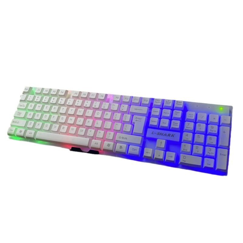 Free Shipping Wired Luminous Keyboard Gaming E-sports Office Keyboard 104 Key Home Office Keyboard
