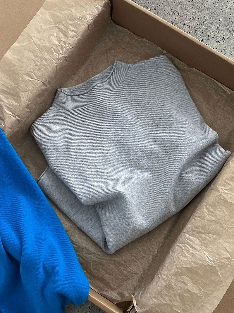 鹿西百搭柔软亲肤毛衣打底衫女秋冬半高领纯色针织衫T恤上衣ss848