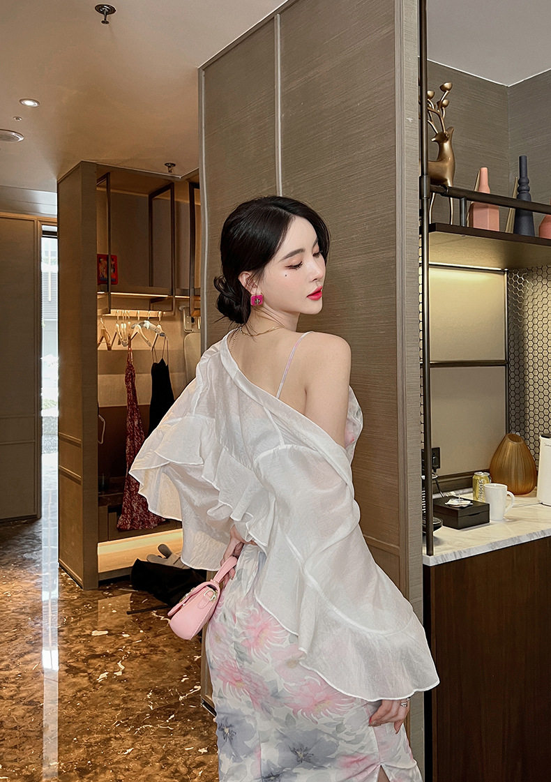 Áo khoác cardigan nữ ngắn tay mỏng nhẹ chống nắng du lịch phong cách phương Tây — [Đen], [Trắng], [Kaki] chi tiết 10