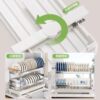 304 Stainless Steel Kitchen Storage Rack Dish Drainer Double-Layer Ultra-Narrow Edge Draining Basket Bowl and Chopstick Plate Organizer