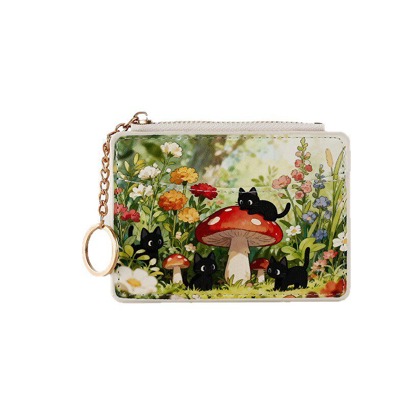 Original Design Cute Cat Id Card Holder Women's Compact and Lightweight Multi-Card Slot Coin Purse Student Card Holder Card Holder