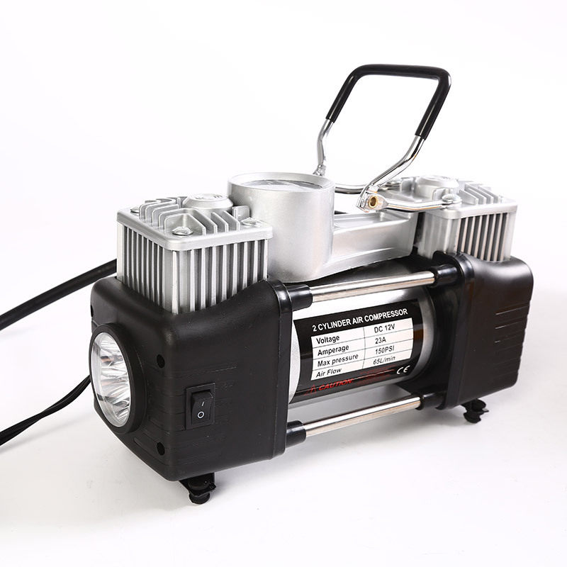 Double cylinder car air pump 12v gift high power car air pump portable car air pump