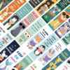 30 cartoon animal bookmark series simple hand account literary creative material ins reading paper bookmark can be DIY