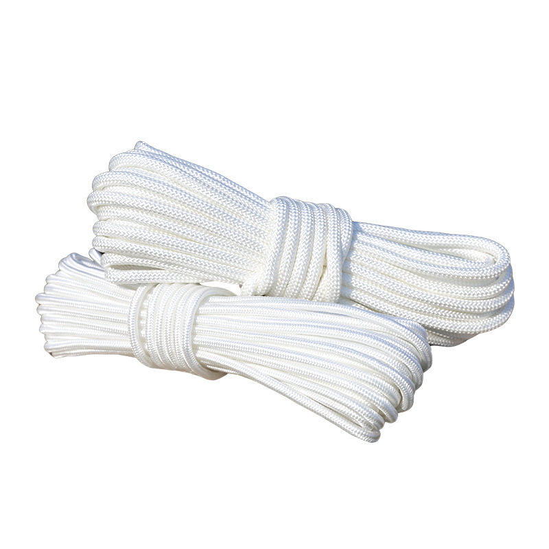 Factory wholesale nylon rope white cored rope truck windproof binding rope tent safety rope polypropylene braided rope