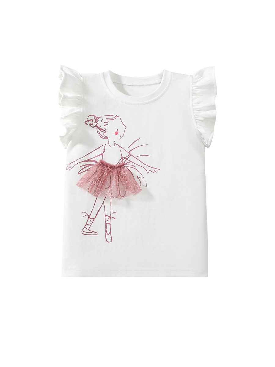 New Summer Kids' T-shirt, Year 3D Pattern Cotton Girls' T-shirt