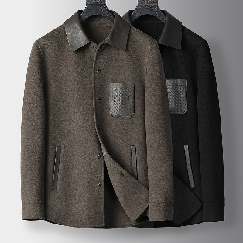 Áo Khoác Nam Kín Cổ Hàng Mùa Xuân Thu Đông Trung Niên