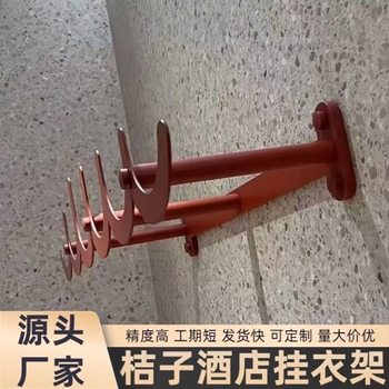 Stainless Steel Orange Hotel 3.0 Same Style Clothes Hanger Wall-Mounted Orange B&B Hotel Room Bathroom Clothes Drying Rod