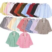Pb&Za Women's Clothing 2025 Season New Arrival, Fashionable and Versatile Linen Blend Wide-Sleeve Comfortable Shirt 2340939