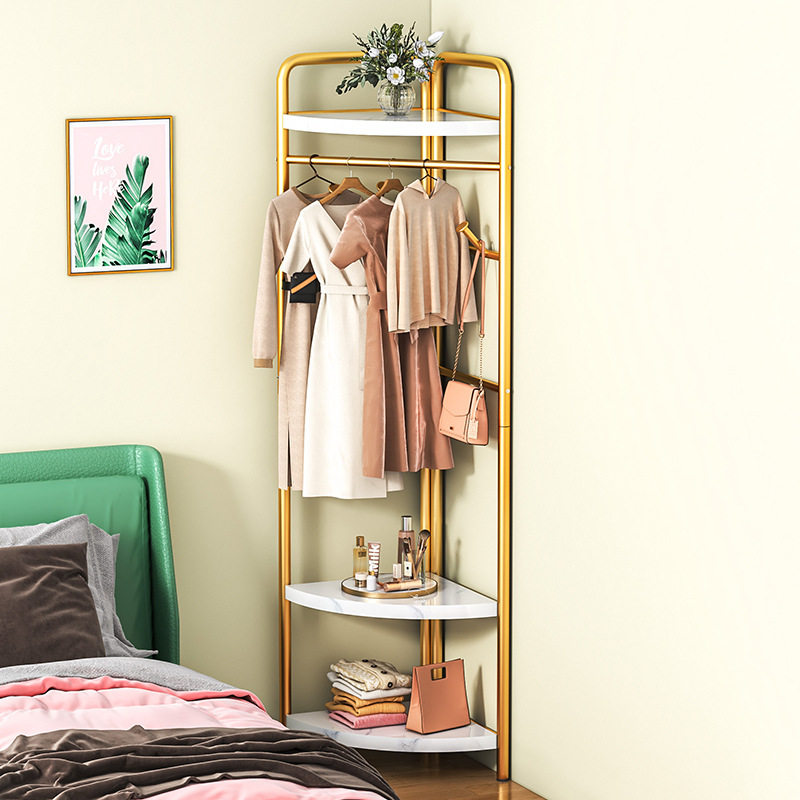 Corner Coat Rack Floor Bedroom Simple Corner Hanger Wall Storage Artifact Corner Clothes Rack Dirty Clothes Basket
