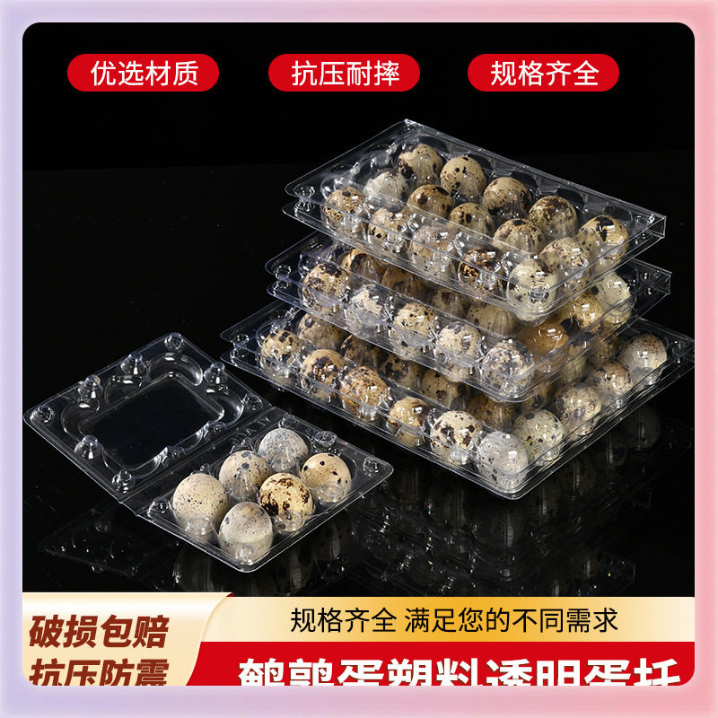 Quail Egg Packaging Box Transparent Blister Pet Plastic Egg Tray Jiabao Fruit Packaging Box Manufacturer Wholesale General Packaging
