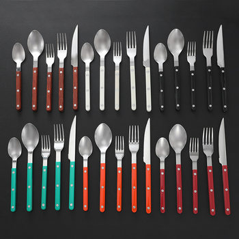 Multi-color Household Steak Spaghetti Tableware suit 420 Stainless Steel Western-style Tableware Knife, Fork and Spoon