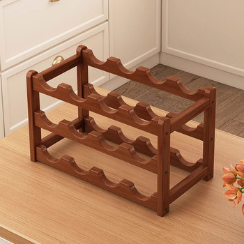 Red Wine Rack Storage Rack Household Wine Rack Wine Display Rack Wine Cabinet Bar Table Simple Prellis Rack Display Rack