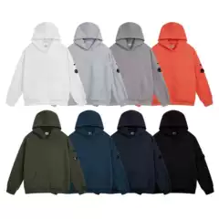 Cross-border foreign trade wholesale CP round glasses embroidered logo zipper hoodie round neck sweater casual coat tide