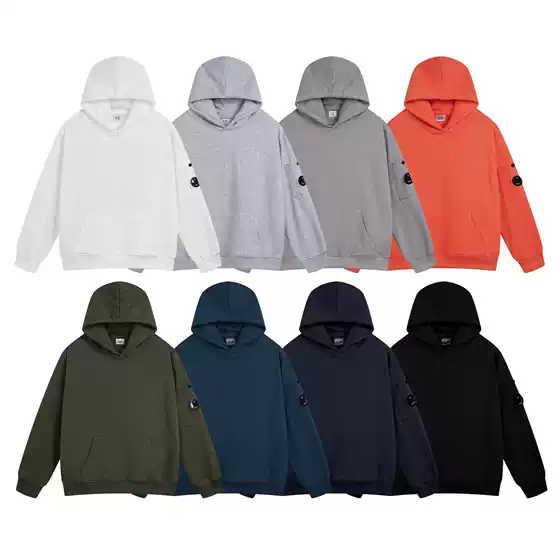 Cross-border foreign trade wholesale CP round glasses embroidered logo zipper hoodie round neck sweater casual coat tide