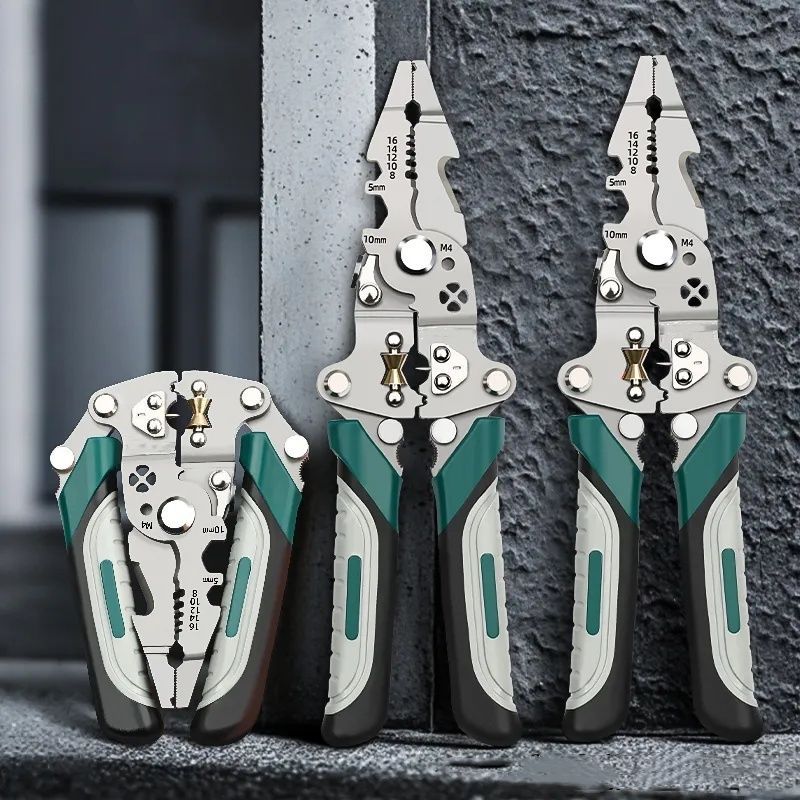 Foldable multi-functional wire stripper, wire puller, high-d...
