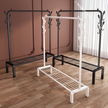 Telescopic Clothes Drying Rack Floor-Standing Room Bedroom Popular Clothes Hanging Rod Adjustable Adjustment Cool Clothes Rack Home Balcony Clothes Rack