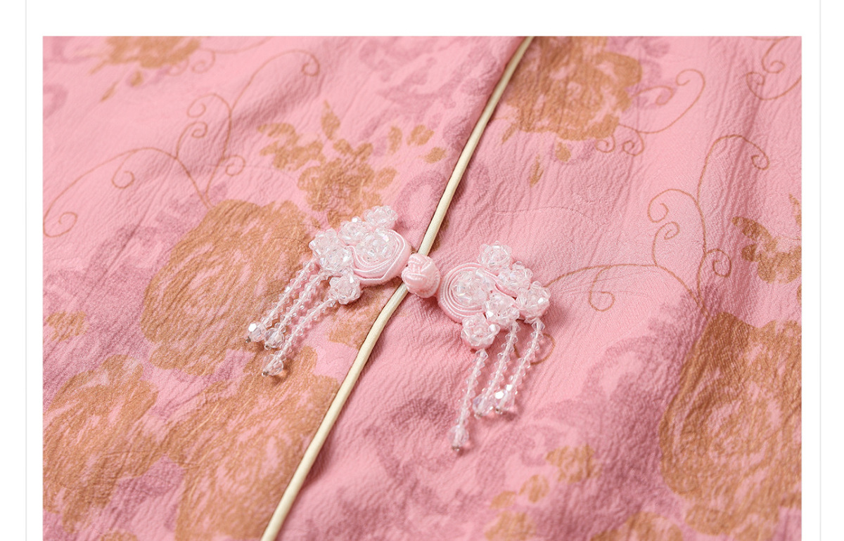 Set áo khoác jacquard dáng ngắn phối đầm hai dây cổ chữ V dài, họa tiết hoa thêu — Váy yếm (giao hàng trong 7 ngày), Áo Jacquard (giao hàng trong 7 ngày), Áo Jacquard (giao hàng trong ngày)