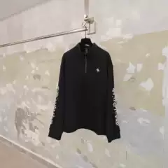 Cross-Border Trendy Brand "Dujia Edition High Quality" Ch's New Half-Zip Lapel Sweatshirt Loose Version for Men and Women