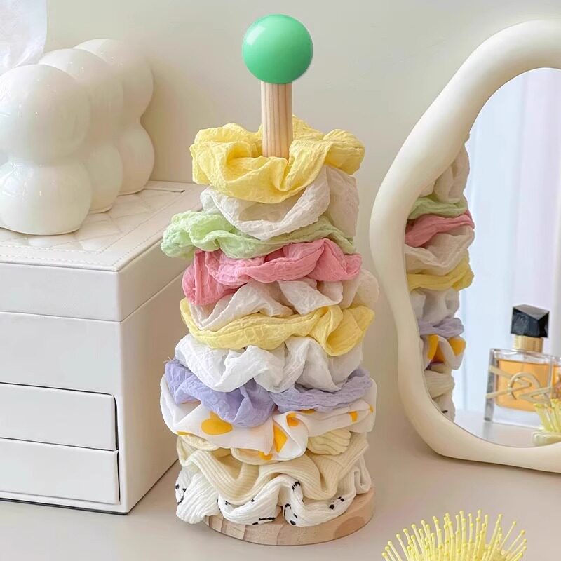 Log Hair Band Storage Artifact Shark Clip Kidsren's Rubber Band Headband Ins Style Wire Reel Upright Storage Rack