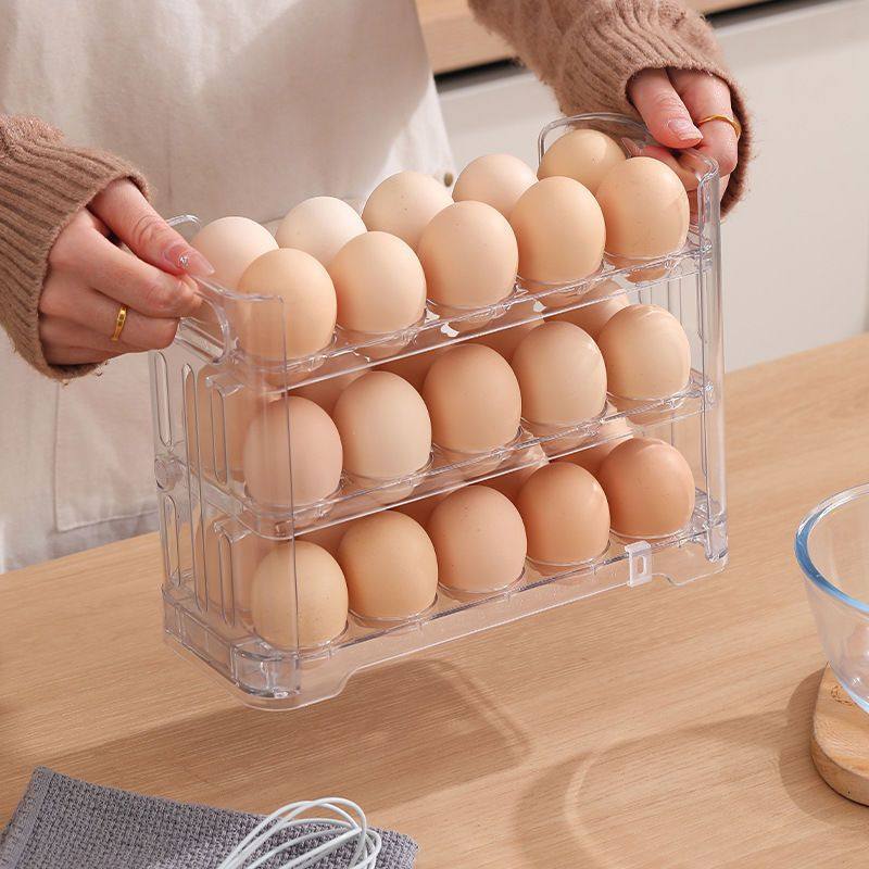 Egg Storage Box Refrigerator Side Door Storage Rack Kitchen Special Organization Artifact Storage Rack Holder Reversible Crisper Box