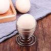 Stainless Steel Egg Holder Creative Spring Egg Holder Teppanyaki Steamed Egg Holder Beauty Makeup Egg Cup Molecular Gourmet Egg Holder