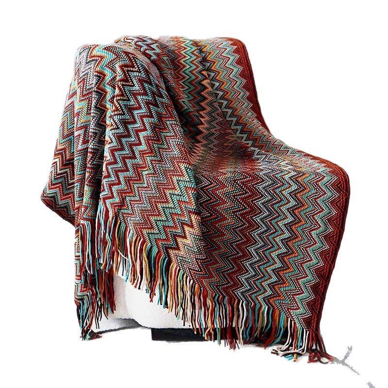Bohemian Multifunctional Blanket Knitted Throw Blanket Sofa Towel Cotton Blanket Blanket B&B Bedside Towel Weaving