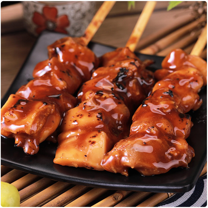 Dacheng food soy sauce flavor chicken skewers 350g Japanese chicken leg meat barbecue skewers Rosen convenience store microwave instant food